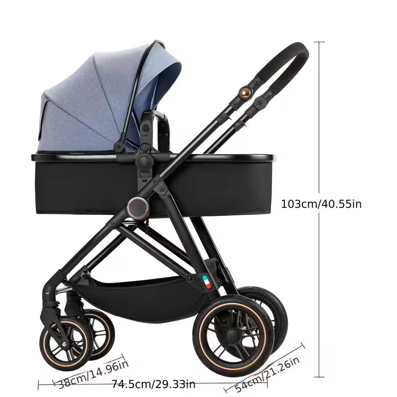 baby stroller foldable four wheeled child stroller