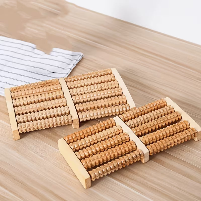 wooden foot roller massager